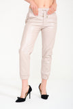 Women Genuine Leather Pant ( Nude Pink )