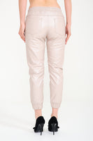 Women Genuine Leather Pant ( Nude Pink )