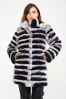 Women Chincilla Rex Long Jacket