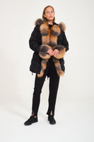 Puffer Jacket w/ Fur (Black Jacket and Fross Fur Combination)