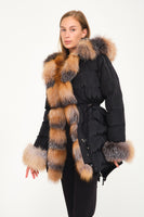 Puffer Jacket w/ Fur (Black Jacket and Fross Fur Combination)