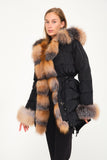 Puffer Jacket w/ Fur (Black Jacket and Fross Fur Combination)