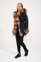 Puffer Jacket w/ Fur (Black Jacket and Fross Fur Combination)