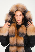 Puffer Jacket w/ Fur (Black Jacket and Fross Fur Combination)