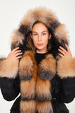 Puffer Jacket w/ Fur (Black Jacket and Fross Fur Combination)