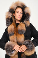 Puffer Jacket w/ Fur (Black Jacket and Fross Fur Combination)