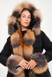 Puffer Jacket w/ Fur (Black Jacket and Fross Fur Combination)