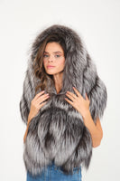 Fur Scarf & Wrap ( Silver )