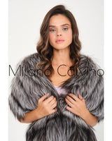 Fur Scarf & Wrap ( Silver )