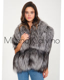 Fur Scarf & Wrap ( Silver )