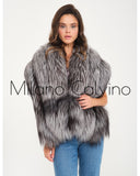 Fur Scarf & Wrap ( Silver )