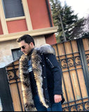 For Men Water Proof Parka w/ Removable Natural Raccoon Fur