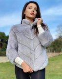 V Shap Short Mink Jacket
