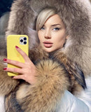 2021 Puffer Jacket w/ Fur (White)