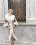 Sultan Alpaka Wool Coat w/ Snow Fur